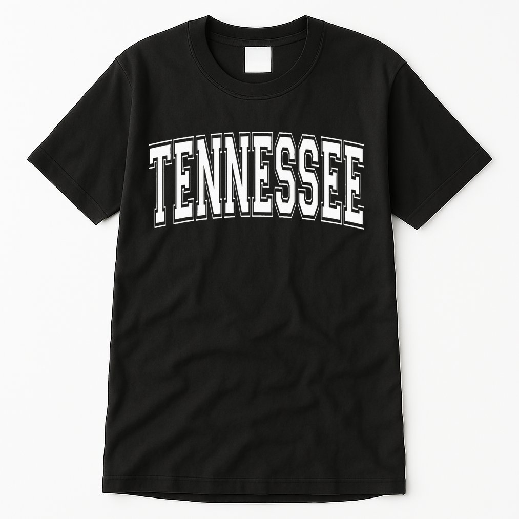 Tennessee TN Vintage Style White Text Tall T-Shirt