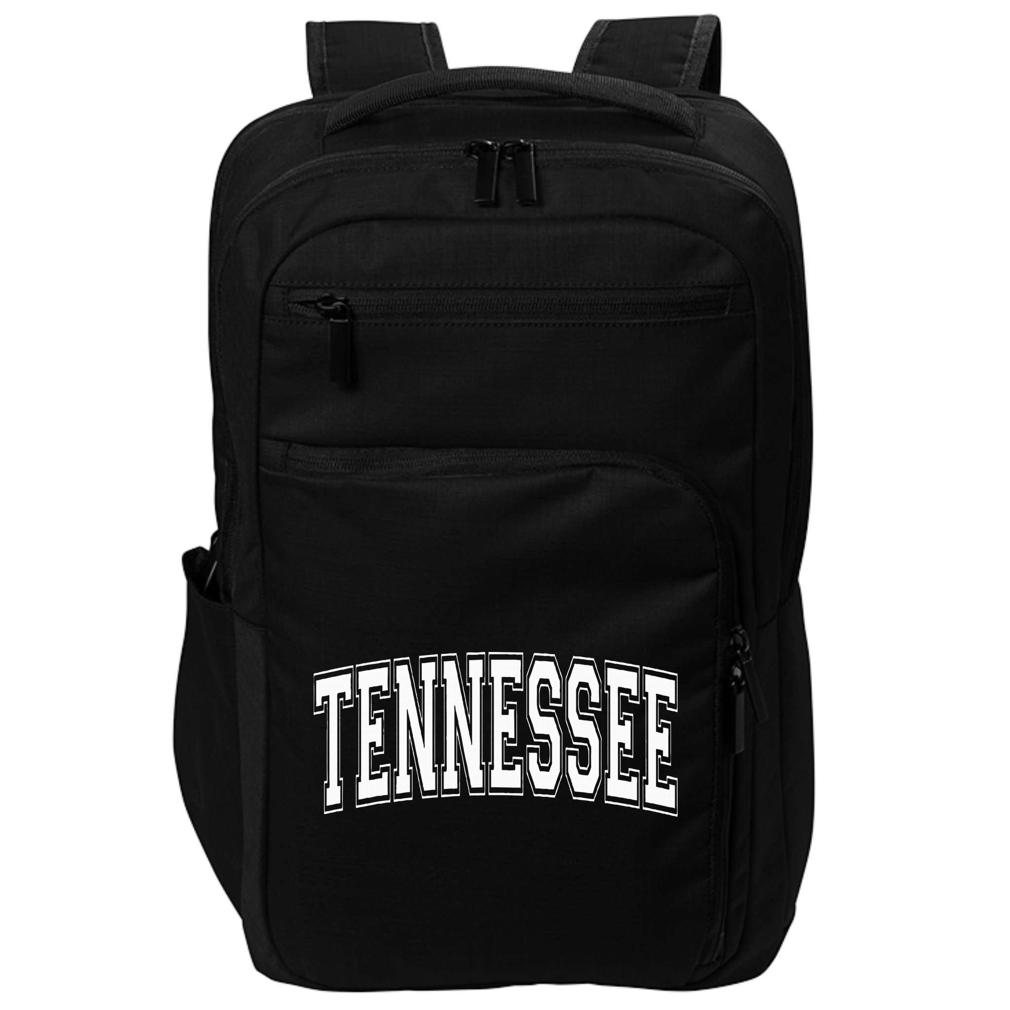 Tennessee TN Vintage Style White Text Impact Tech Backpack