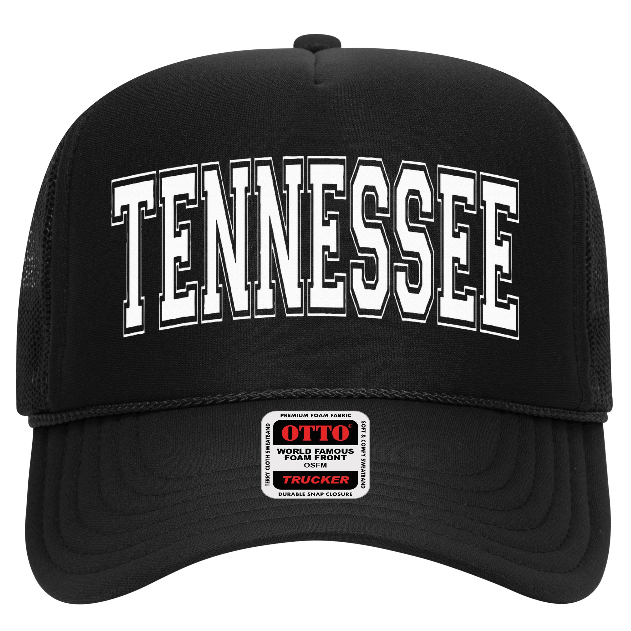 Tennessee TN Vintage Style White Text Hat