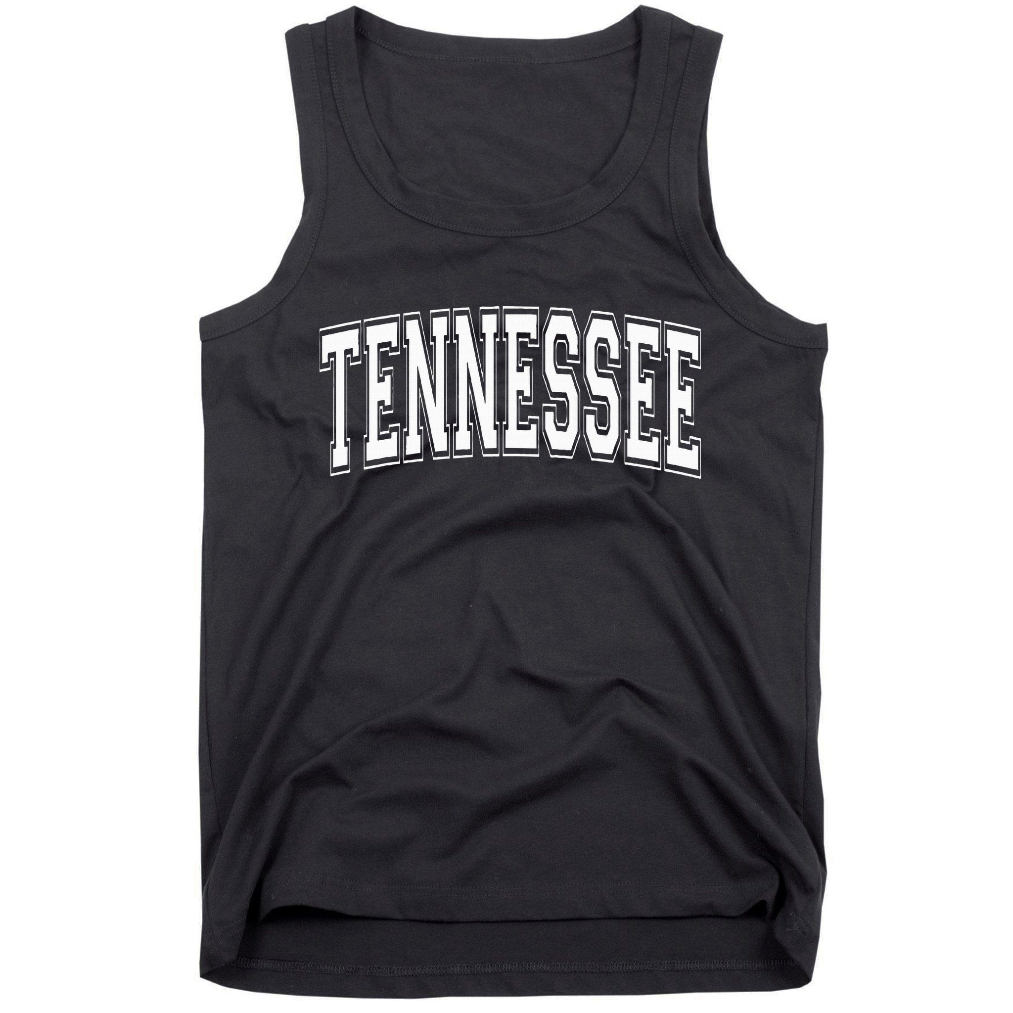 Tennessee TN Vintage Style White Text Tank Top