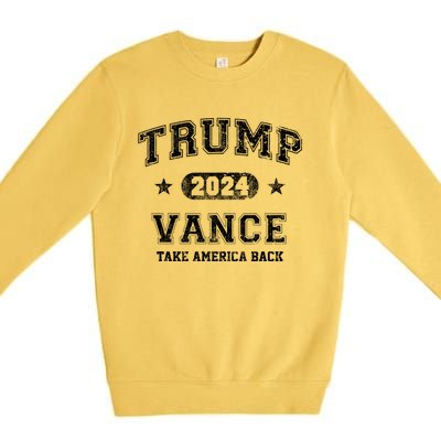 Team Trump Vance 2024 Take America Back Vintage Premium Crewneck Sweatshirt