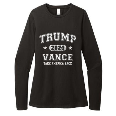 Team Trump Vance 2024 Take America Back Vintage Womens CVC Long Sleeve Shirt