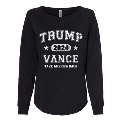 Team Trump Vance 2024 Take America Back Vintage Womens California Wash Sweatshirt