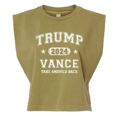 Team Trump Vance 2024 Take America Back Vintage Garment-Dyed Women's Muscle Tee