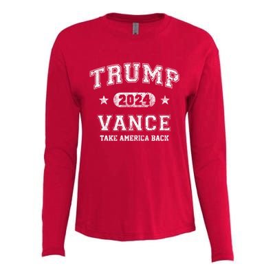 Team Trump Vance 2024 Take America Back Vintage Womens Cotton Relaxed Long Sleeve T-Shirt