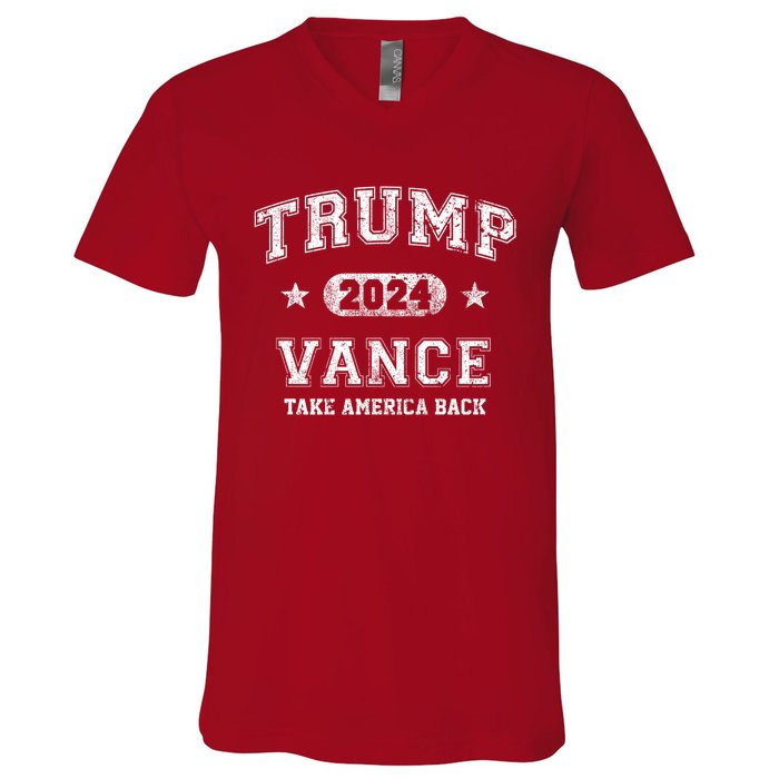 Team Trump Vance 2024 Take America Back Vintage V-Neck T-Shirt