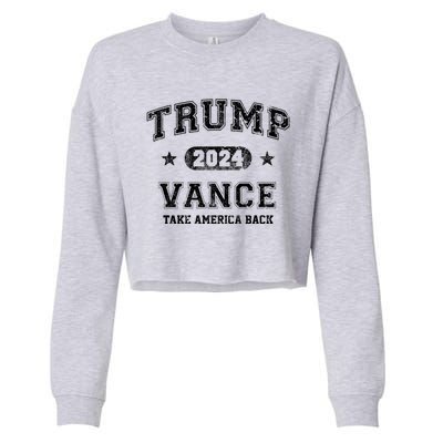 Team Trump Vance 2024 Take America Back Vintage Cropped Pullover Crew