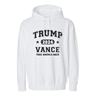 Team Trump Vance 2024 Take America Back Vintage Garment-Dyed Fleece Hoodie