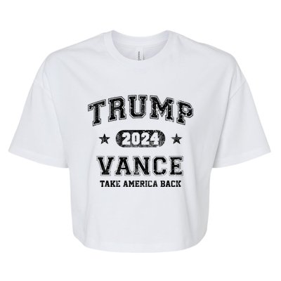 Team Trump Vance 2024 Take America Back Vintage Bella+Canvas Jersey Crop Tee