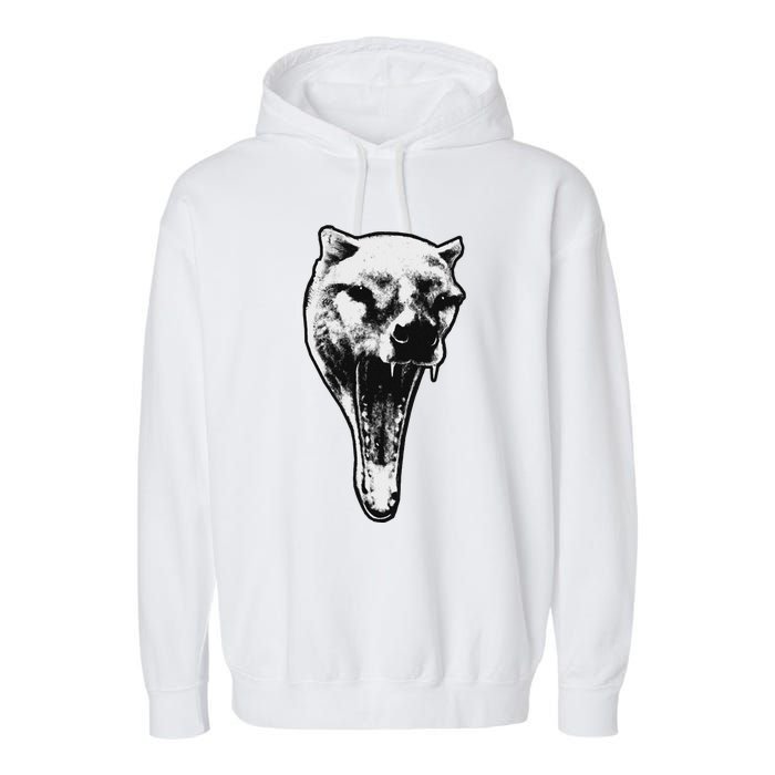 The Thylacine Vintage Marsupial Extinct Animal Garment-Dyed Fleece Hoodie