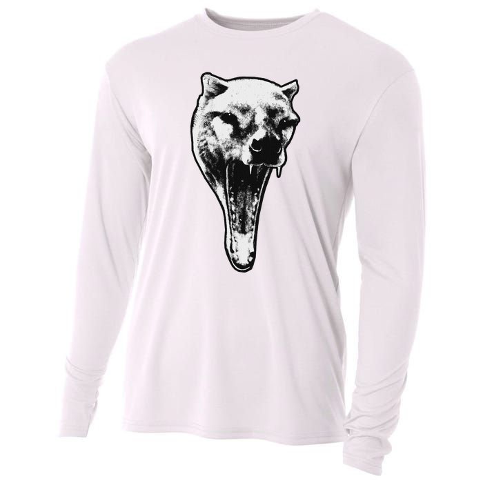 The Thylacine Vintage Marsupial Extinct Animal Cooling Performance Long Sleeve Crew