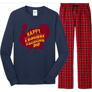 Thanksgiving Teacher Vacation Day Holiday Celebration Gift Long Sleeve Pajama Set