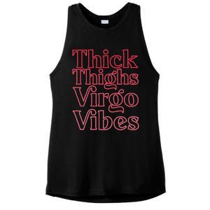 Thick Thighs Virgo Vibes Melanin Black Horoscope Ladies PosiCharge Tri-Blend Wicking Tank