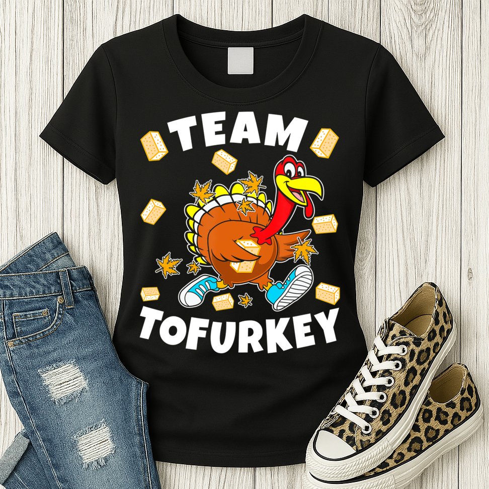 Team Tofurkey Vegan Tofu Thanksgiving Womens T-Shirt