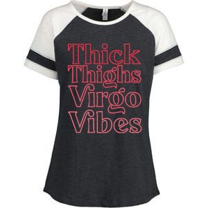 Thick Thighs Virgo Vibes Melanin Black Horoscope Enza Ladies Jersey Colorblock Tee