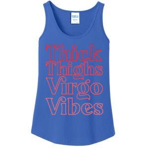 Thick Thighs Virgo Vibes Melanin Black Horoscope Ladies Essential Tank