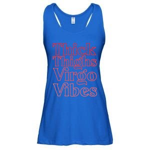 Thick Thighs Virgo Vibes Melanin Black Horoscope Ladies Essential Flowy Tank