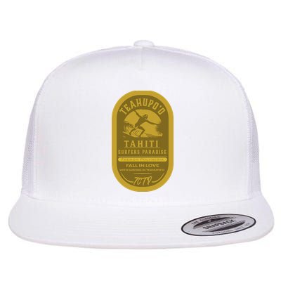 Teahupoo Tahiti Vintage Surf Label Flatbill Hat