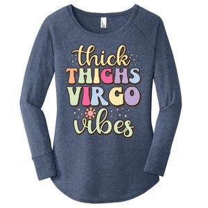 Thick Thighs Virgo Vibes August September Birthday Virgo Women's Perfect Tri Tunic Long Sleeve Shirt