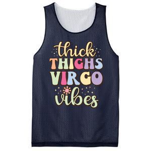 Thick Thighs Virgo Vibes August September Birthday Virgo Mesh Reversible Basketball Jersey Tank