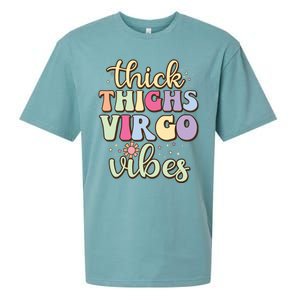 Thick Thighs Virgo Vibes August September Birthday Virgo Sueded Cloud Jersey T-Shirt