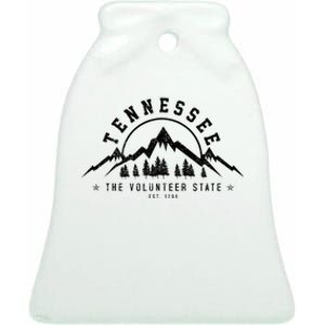 Tennessee The Volunteer State Est. 1796 Nashville Gift Ceramic Bell Ornament