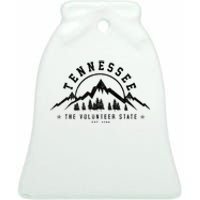 Tennessee The Volunteer State Est. 1796 Nashville Gift Ceramic Bell Ornament