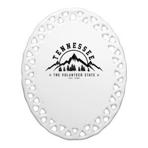 Tennessee The Volunteer State Est. 1796 Nashville Gift Ceramic Oval Ornament