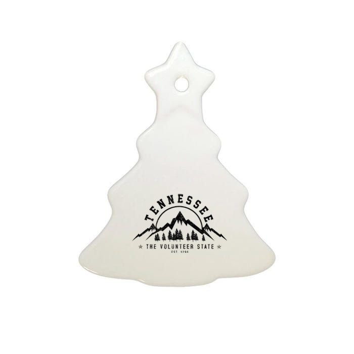 Tennessee The Volunteer State Est. 1796 Nashville Gift Ceramic Tree Ornament