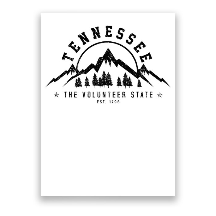 Tennessee The Volunteer State Est. 1796 Nashville Gift Poster