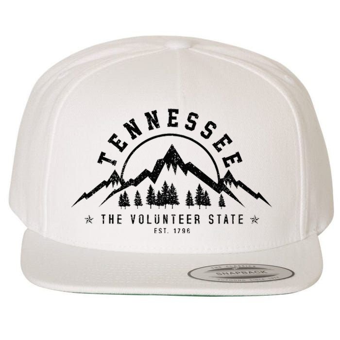 Tennessee The Volunteer State Est. 1796 Nashville Gift Wool Snapback Cap