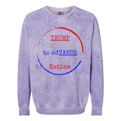 Trump The Vote To Advance The Nation Colorblast Crewneck Sweatshirt