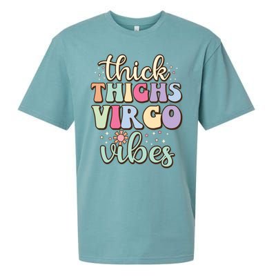 Thick Thighs Virgo Vibes August September Birthday Virgo Meaningful Gift Sueded Cloud Jersey T-Shirt