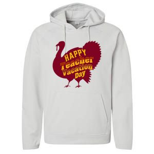 Thanksgiving Teacher Vacation Day Holiday Celebration Performance Fleece Hoodie