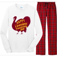 Thanksgiving Teacher Vacation Day Holiday Celebration Long Sleeve Pajama Set