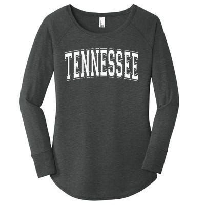 Tennessee Tn Vintage Style White Text Women's Perfect Tri Tunic Long Sleeve Shirt