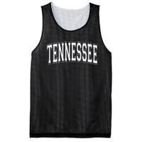 Tennessee Tn Vintage Style White Text Mesh Reversible Basketball Jersey Tank