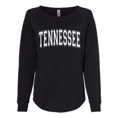 Tennessee Tn Vintage Style White Text Womens California Wash Sweatshirt