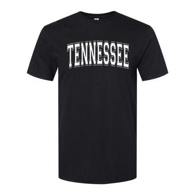 Tennessee Tn Vintage Style White Text Softstyle CVC T-Shirt