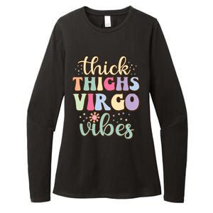 Thick Thighs Virgo Vibes August September Birthday Virgo Gift Womens CVC Long Sleeve Shirt