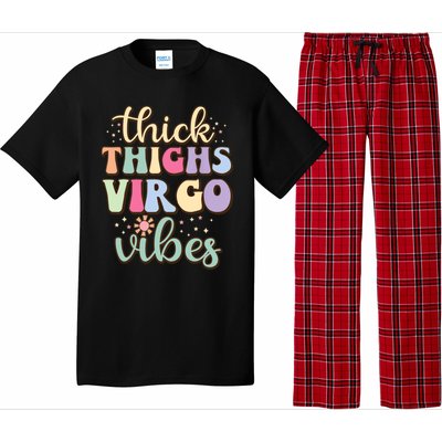 Thick Thighs Virgo Vibes August September Birthday Virgo Gift Pajama Set