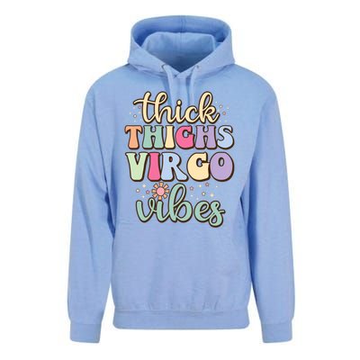 Thick Thighs Virgo Vibes August September Birthday Virgo Gift Unisex Surf Hoodie