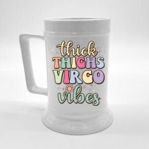 Thick Thighs Virgo Vibes August September Birthday Virgo Gift Beer Stein