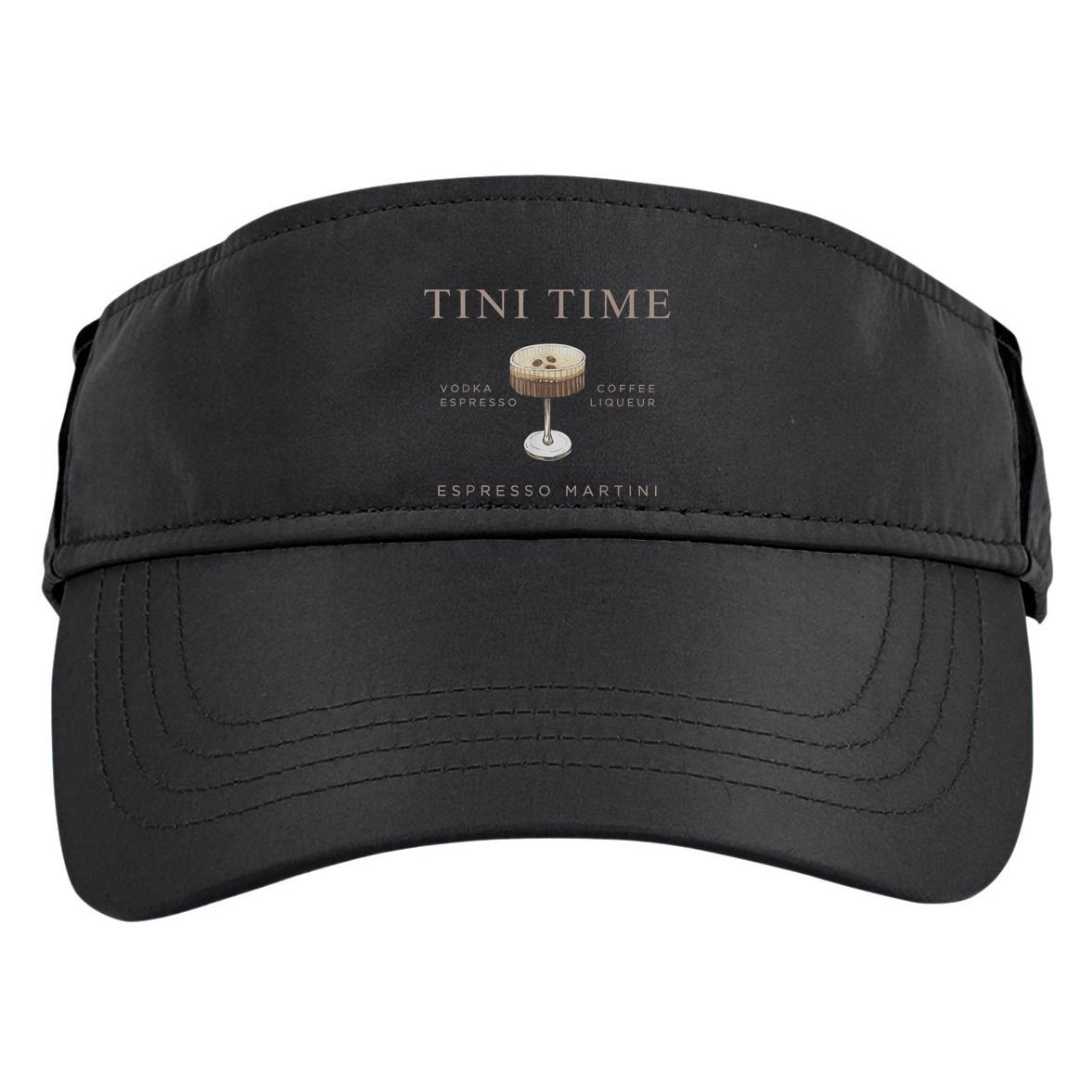 Tini Time Vodka Espresso Coffee Liqueur Espresso Martini Adult Drive Performance Visor