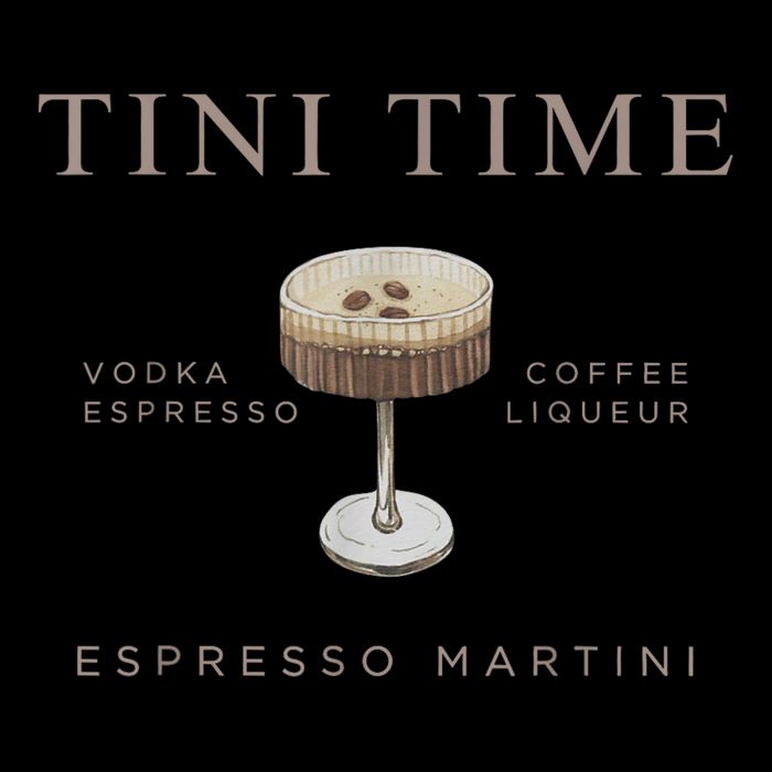 Tini Time Vodka Espresso Coffee Liqueur Espresso Martini 16 in Basic Backpack