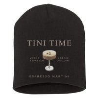 Tini Time Vodka Espresso Coffee Liqueur Espresso Martini Short Acrylic Beanie