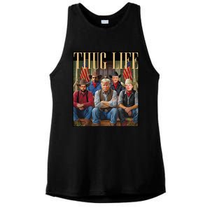 Thug Trump Vance Kennedy Elon For Life Graphic Ladies PosiCharge Tri-Blend Wicking Tank