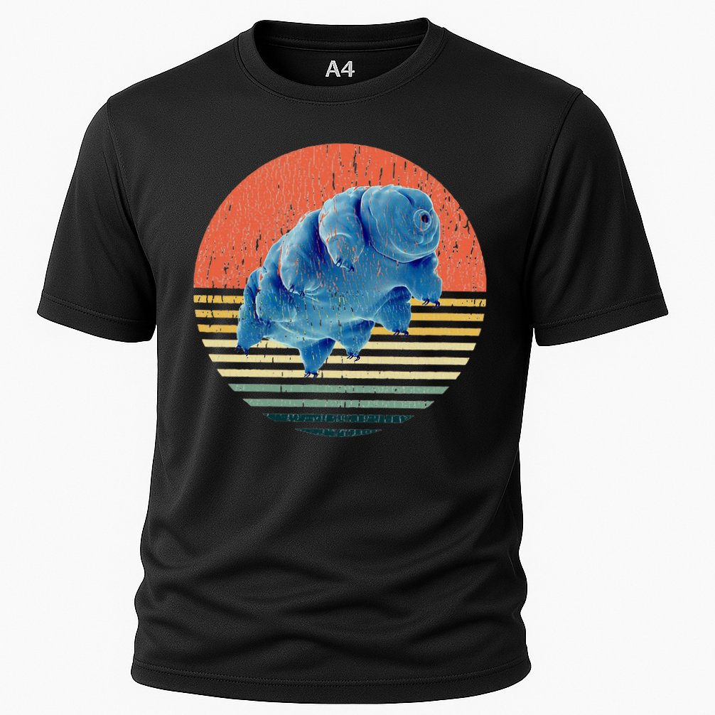 Tardigrade T Vintage Retro Microbiology Gift Water Bear Cooling Performance Crew T-Shirt