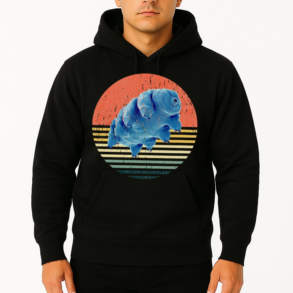 Tardigrade T Vintage Retro Microbiology Gift Water Bear Hoodie