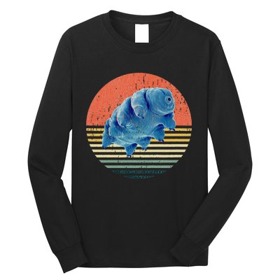 Tardigrade T Vintage Retro Microbiology Gift Water Bear Long Sleeve Shirt